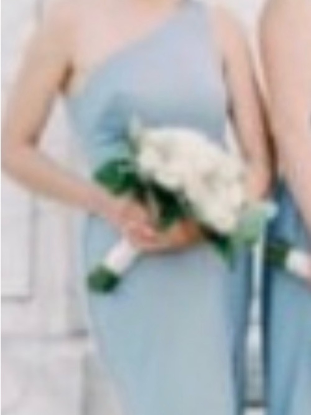 BHLDN One-Shoulder Light Blue Bridesmaid Dress